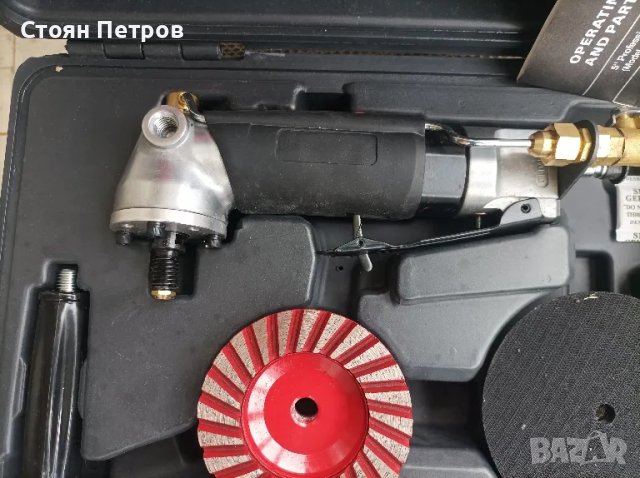 Пневматична шлайфмашина с вода за обработка на камък HBM 125 mm

, снимка 2 - Други инструменти - 49673119