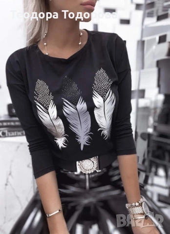 Дамски памучни блузи 