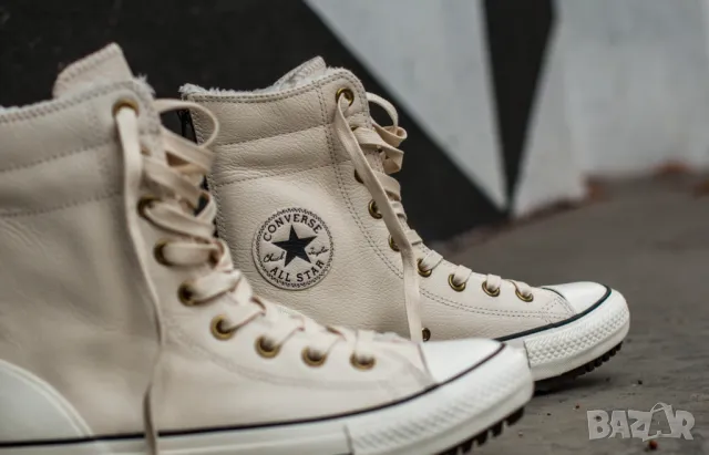 кецове / маратонки Converse Chuck Taylor All Star Hi-Rise Boot Leather+Fur  номер 37, снимка 6 - Кецове - 48563717