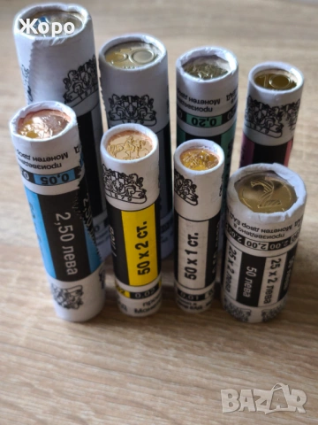 Лот от 8 броя банкови фишека България (375 монети), снимка 2 - Нумизматика и бонистика - 54038298