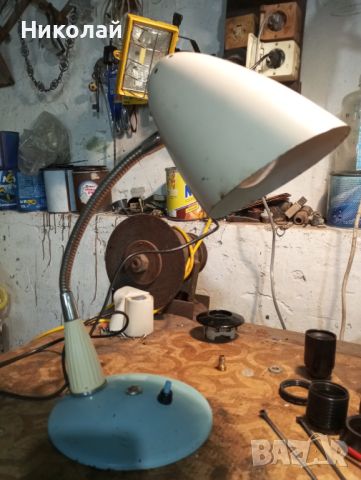 Метална работна , нощна лампа, снимка 11 - Антикварни и старинни предмети - 46465763