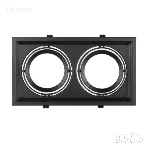 Осветително тяло за вграждане релеф черно модел: 2xAR111, снимка 4 - Лампи за таван - 52131620