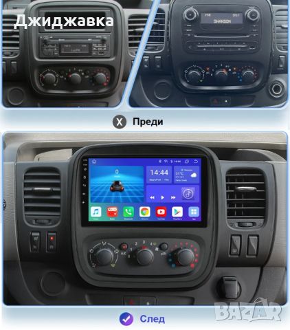 Opel Vivaro Renault Trafic мултимедия Android GPS навигация, снимка 2 - Части - 46390860