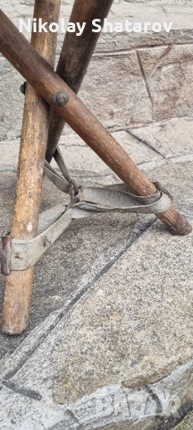 Военно офицерско столче. ПСВ, снимка 3 - Антикварни и старинни предмети - 51503746