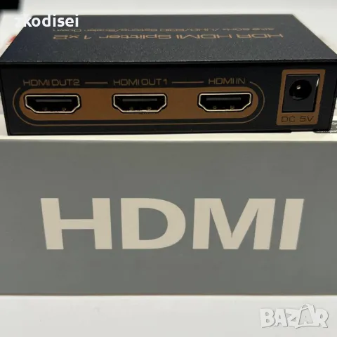 HDMI сплитер Splitter - 1x2, снимка 2 - Друга електроника - 48455873