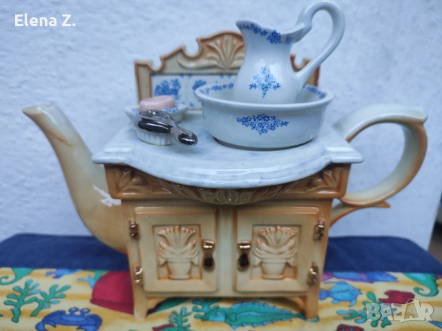 Голям винтидж чайник Paul Cardew - викториански умивалник