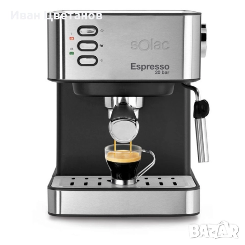 Еспресо машина Solac CE4481 – 20 бара налягане, 850W и 1,6L резервоар