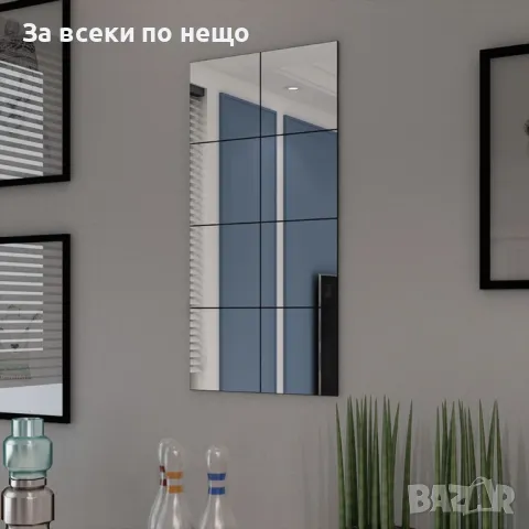 Огледални плочки без рамки, стъкло, 8 бр, 20,5 см Код P530, снимка 7 - Огледала - 50279630