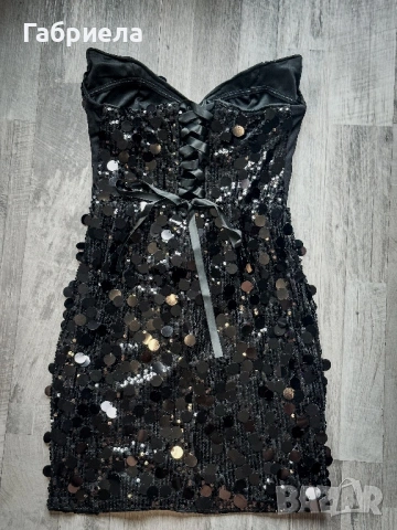Нова къса черна рокля с корсет, снимка 3 - Рокли - 54046013