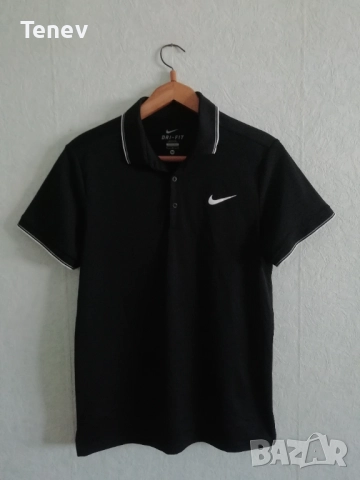 Nike Court Tennis Black Polo оригинална нова мъжка черна поло тениска тенис размер М 