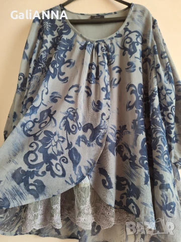 СТРАХОТНА ТУНИКА ЕФЕКТЕН МОДЕЛ 3XL-4XL, снимка 5 - Туники - 51241313