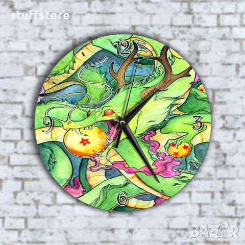 Стенен Часовник - Абстрактен Зелени Чудовища