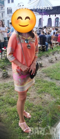 Оранжева рокля H&M, XS/S, снимка 9 - Рокли - 50055043