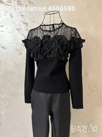 👚 Дамска блуза – универсален размер (S–XL), снимка 2 - Блузи с дълъг ръкав и пуловери - 52871452