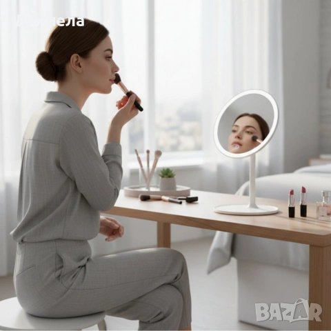 LED козметично огледало за грим Luigi Ferrero FR-801, кръг, 20 cm, снимка 3 - Други стоки за дома - 53499258