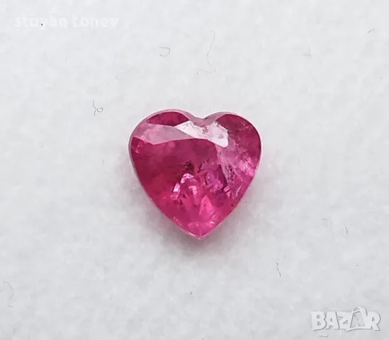 Шпинел с розов цвят и форма на сърце - 0.72кт.! Нов!, снимка 3 - Други - 50089529
