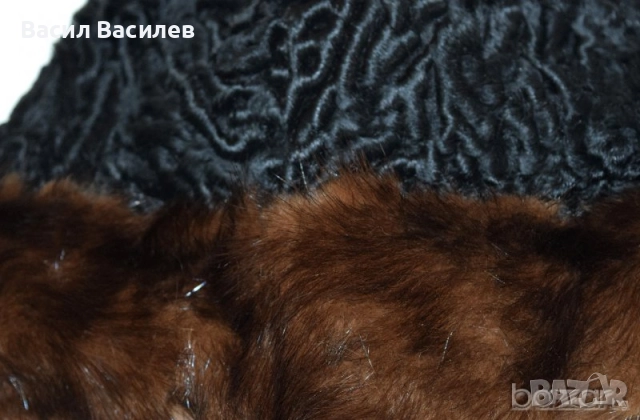 Дамска зимна кожена шапка