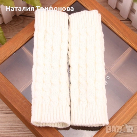 Дамски плетени вълнени ръкавици без пръсти, снимка 4 - Ръкавици - 52678516