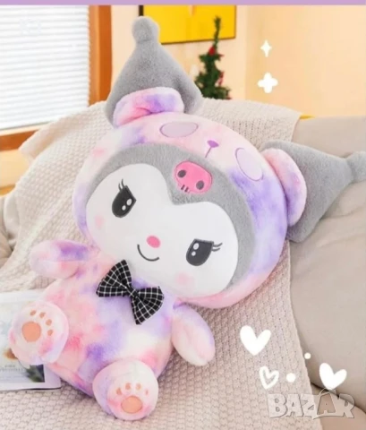 Голяма плюшена играчка Куроми 60см, Hello Kitty Kuromi, снимка 3 - Плюшени играчки - 51240528