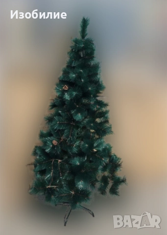 Елха - Изкуствена коледна елха с бели връхчета и шишарки , снимка 2 - Декорация за дома - 52385638