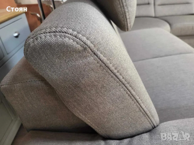 ПРОМОЦИЯ!!!Светло кафяв ъглов диван от плат, снимка 3 - Дивани и мека мебел - 52826684