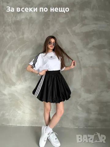 Adidas Дамски Комплект От Две Части Тениска И Къса Пола Адидас - 2 Налични Цвята Код A482, снимка 5 - Комплекти - 50090177