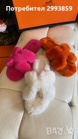 чехли ЕРМЕС*HERMES ORAN 100% WOOL, снимка 10 - Чехли - 53644200