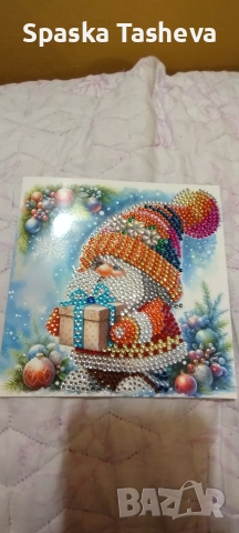 Диамантени коледни картички , снимка 13 - Декорация за дома - 52306935