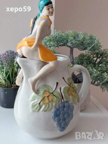 Много рядка авторсака порцеланова кана за вино-еротика/вместимост-1500-1800 мл., снимка 18 - Аксесоари за кухня - 52315765