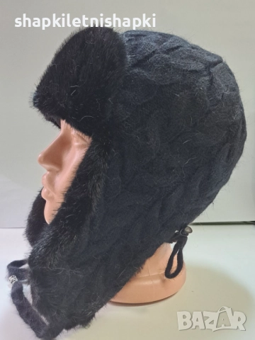 Дамска шапка лукс,ангора,вълна - 112, снимка 3 - Шапки - 52224695
