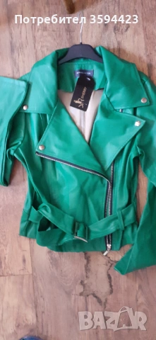 Красиво кожено яке, снимка 2 - Якета - 53907041