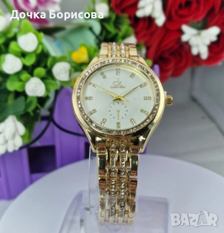 Дамски часовник Calvin Klein- златист с бял циферблат 