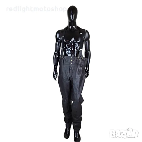 👖 4906 – Moto Line Мъжки кожен панталон с тиранти – Размер 54 – 80 лв