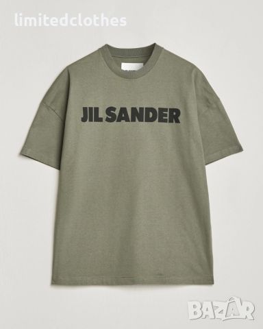 JIL SANDER Army Green Logo Print Мъжка Тениска size M и XL, снимка 2 - Тениски - 46644847