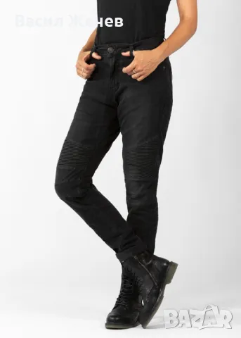 Дамски мото дънки John Doe Betty Biker Jeans Black Used 30/34, снимка 3 - Аксесоари и консумативи - 48937835