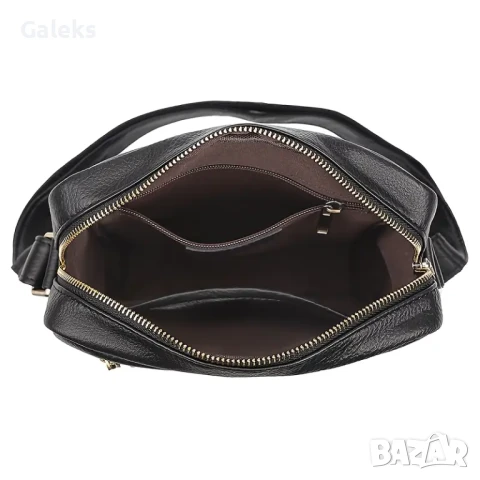 Премиум/Елегантна, просторна мъжка лятна чанта. Черна естест. кожа!, снимка 12 - Чанти - 50802307