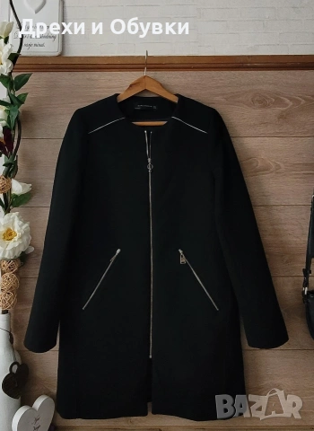 Черен издължен блейзър ZARA , снимка 7 - Сака - 51677831