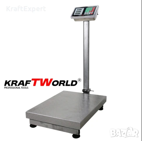Електронен платформен кантар KraftWorld – до 1 тон, платформа 80×60см, снимка 2 - Везни - 50601829