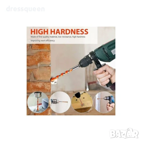 4663 Комплект Свредла за Пробиване на Твърди Материали (3-12мм) - 7 бр. за Керамика и Метал, снимка 5 - Винтоверти - 53823082