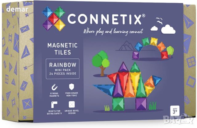 CONNETIX Rainbow Творчески комплект за деца 24 части, снимка 1