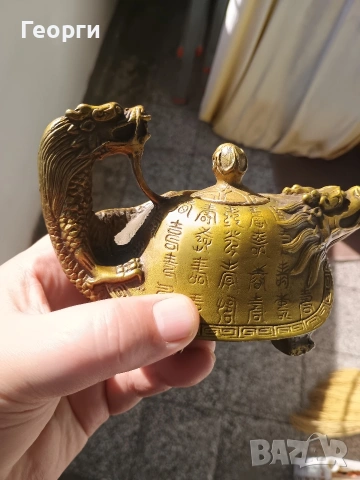 Бронзов чайник-86, снимка 3 - Антикварни и старинни предмети - 53768388