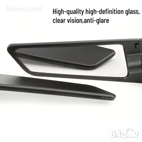 Универсални регулируеми огледала за обратно виждане за кормило на мотоциклет – Stealth Wind НОВИ, снимка 4 - Аксесоари и консумативи - 53433848