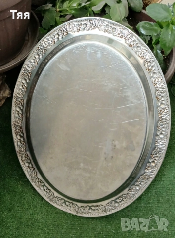 Голямо плато с орнаменти , снимка 4 - Антикварни и старинни предмети - 52974966