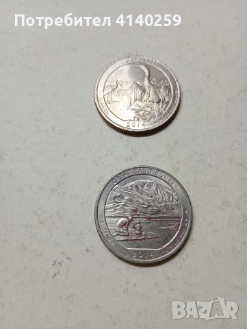 САЩ МОНЕТИ ЛОТ 1/4 куортър Долар 2014 г , снимка 3 - Нумизматика и бонистика - 52314040