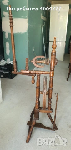 Голям старинен дървен чакрък, снимка 4 - Антикварни и старинни предмети - 52668698