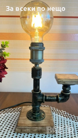 Ръчно изработена настолна лампа във винтидж стил Код P2192, снимка 3 - Настолни лампи - 54185920