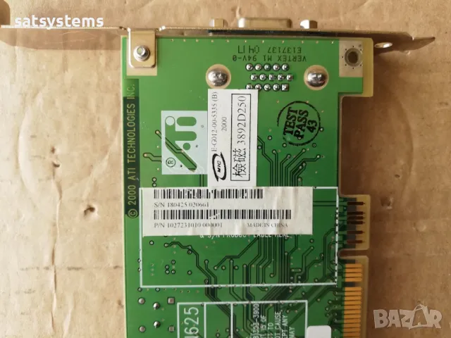 Видео карта ATi RageXL 8MB PCI, снимка 10 - Видеокарти - 48133162