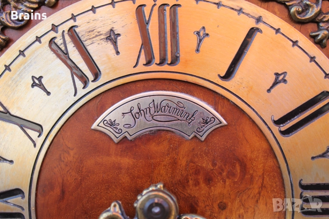 Датски Стенен Часовник TEMPUS FUGIT John Warmink С Махало , снимка 6 - Антикварни и старинни предмети - 52054336