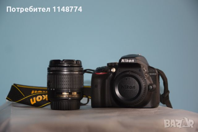 Фотоапарат Nikon D3400 на 1200 кадъра , снимка 1