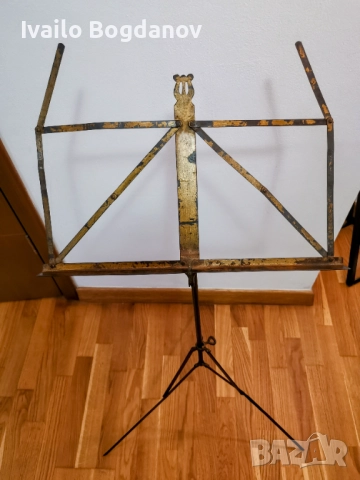 Стара метална стойка за ноти, снимка 4 - Антикварни и старинни предмети - 52503875